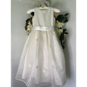 Vintage‎ Ivory Girls US Angels Dress Size 5 Party Easter Wedding Formal Princess